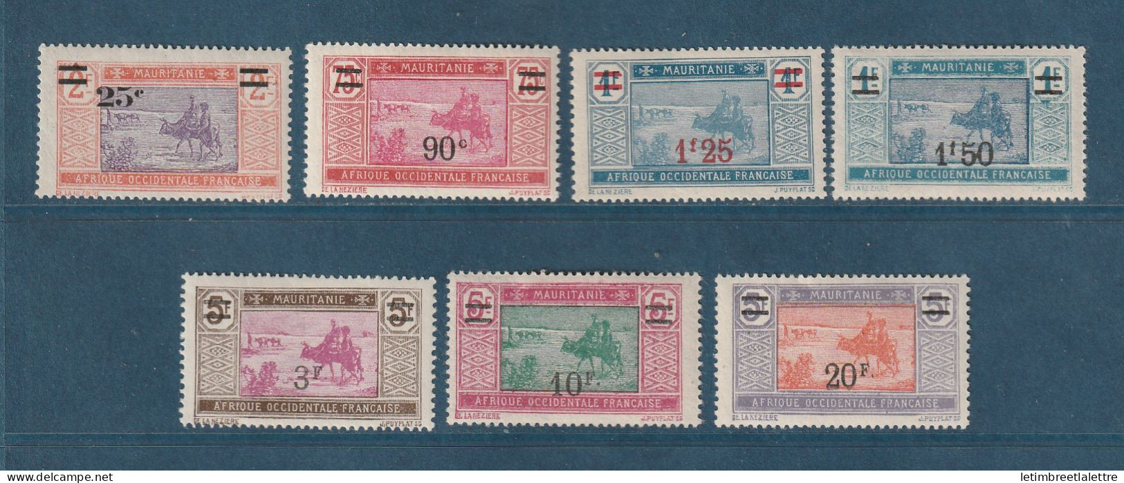Mauritanie - YT N° 50 à 56 * - Neuf Avec Charnière - 1924 1926 - Neufs