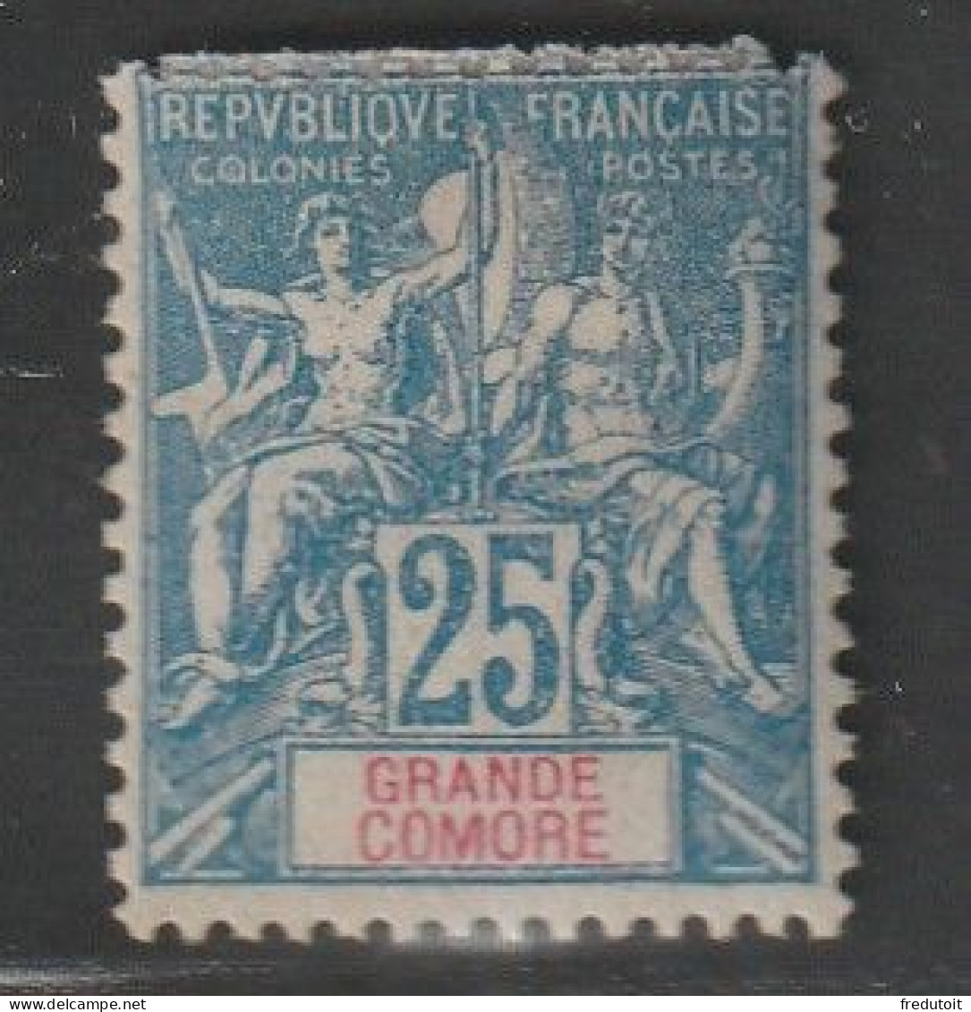 GRANDE COMORE - N°16 * (1900-07) 25c Bleu - Nuovi