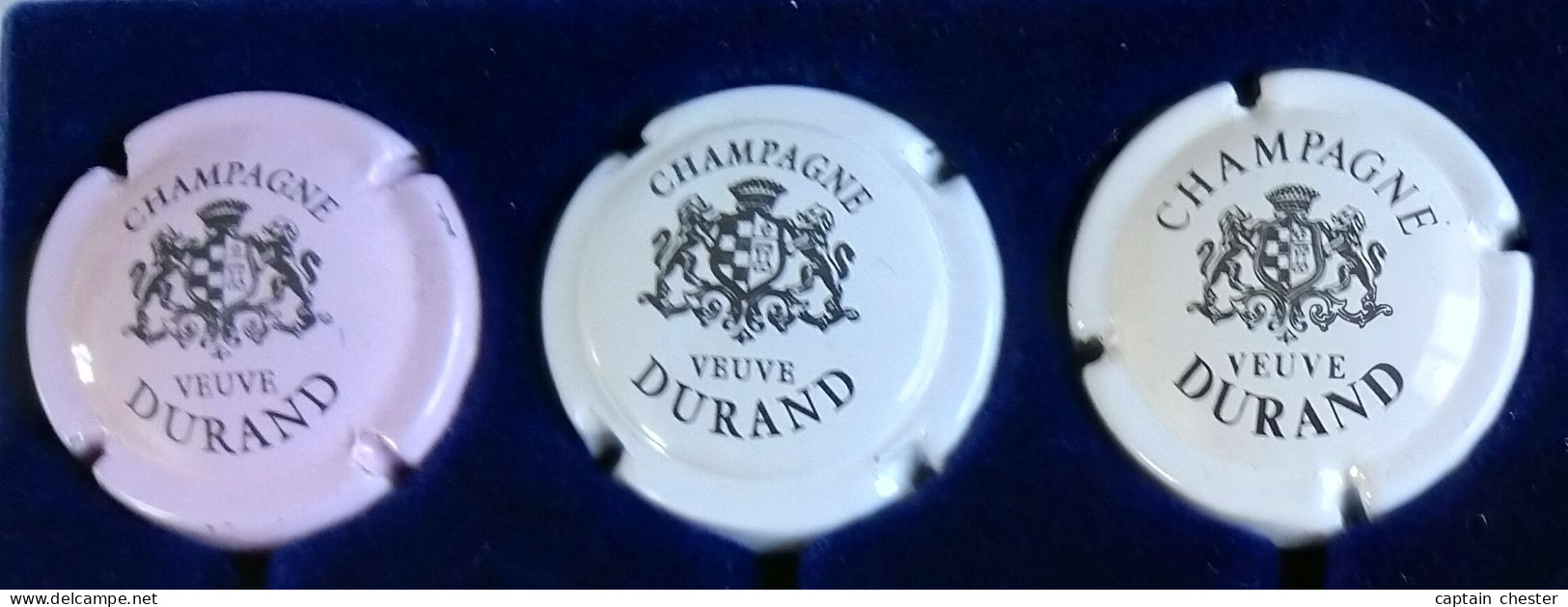 3 PLAQUES DE MUSELET DE CHAMPAGNE " VEUVE DURAND N° 1, 4, 6 " - Durand (Veuve)