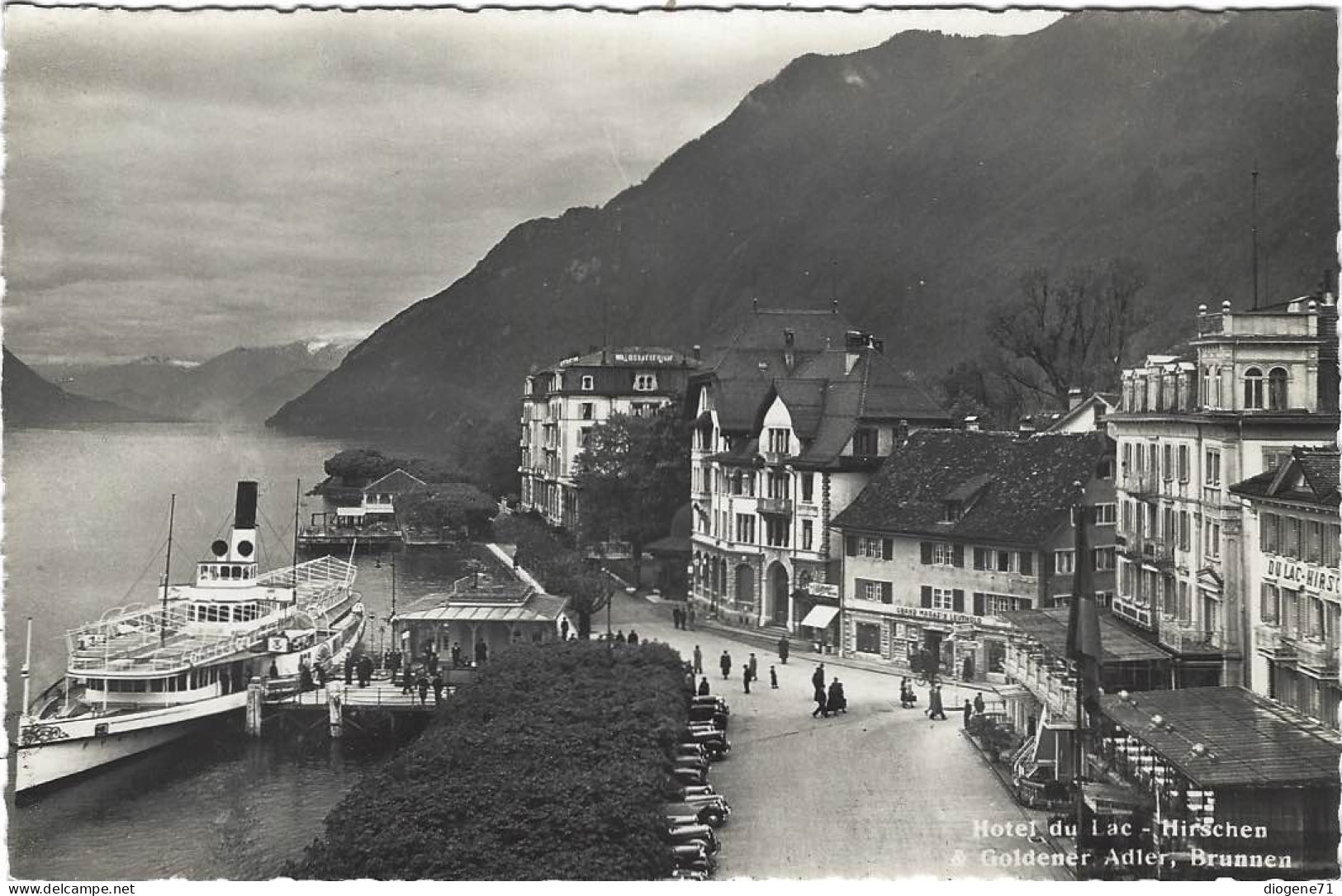 Hotel Du Lac Brunnen Dampfschiff Belebt Selten - Ingenbohl