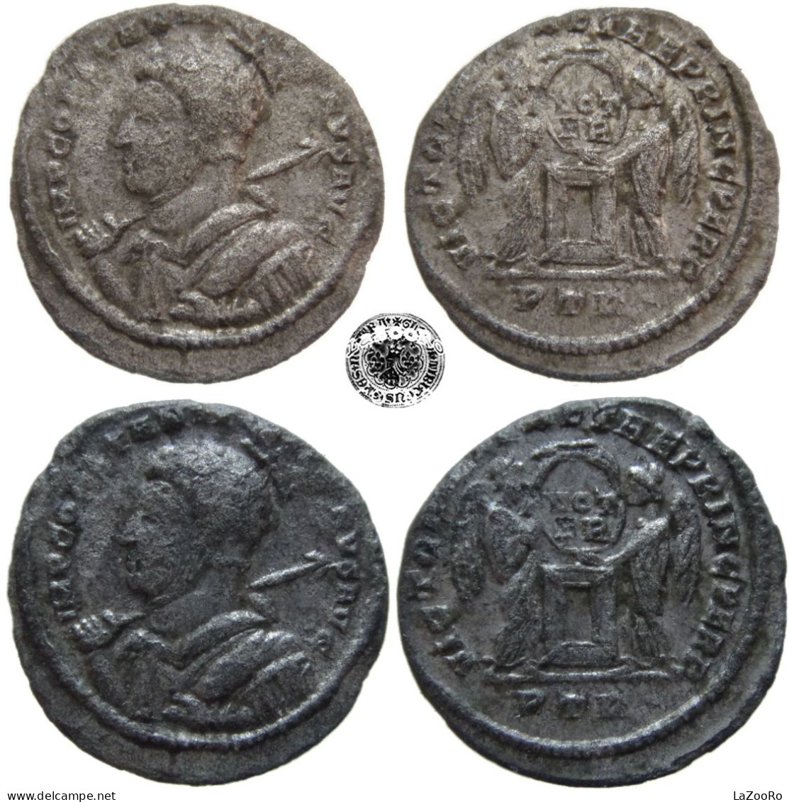 LaZooRo: Roman Empire - BI Argenteus Of Constantine The Great (306 - 337 AD) VICTORIAE LAETAE PRINC PERP, Scarce - El Impero Christiano (307 / 363)