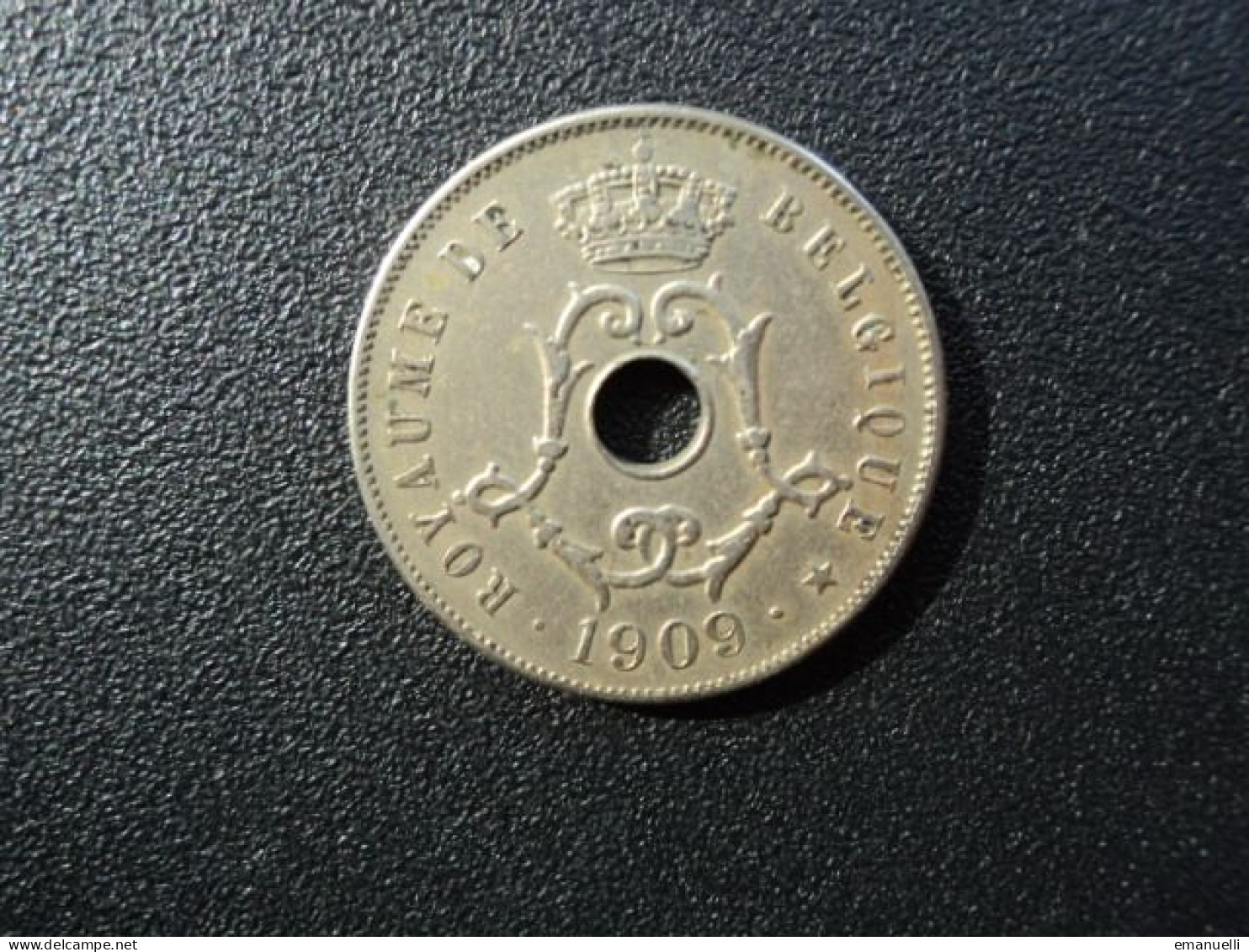 BELGIQUE : 25 CENTIMES   1909   CB 256 / KM 62    SUP - 25 Cents