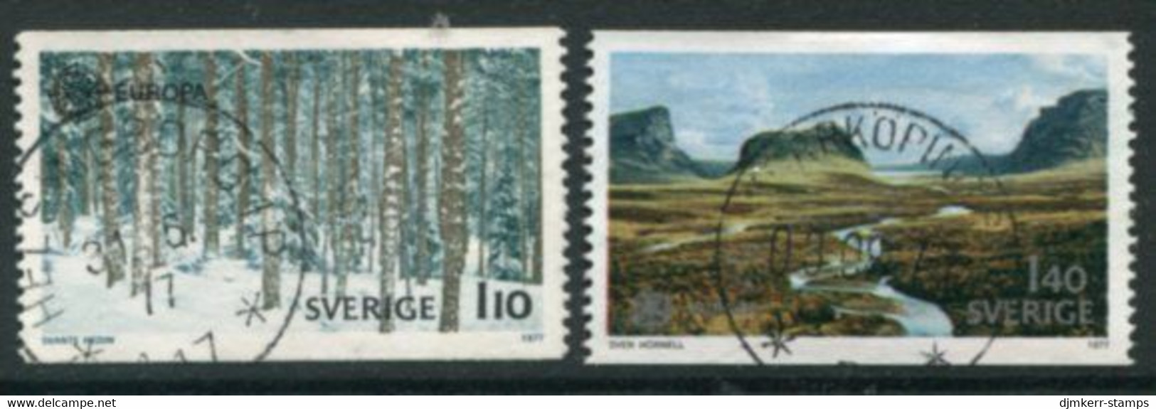 SWEDEN 1977 Europa: Landscapes Used..  Michel 989-90 - Usados