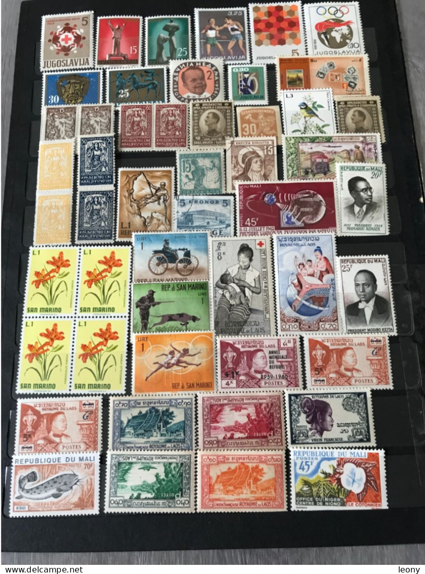 LOT  De  1000   TIMBRES De   DIVERS PAYS   ... Sur Les PLAQUETTES Les TIMBRES Sont NEUFS** - Lots & Kiloware (mixtures) - Min. 1000 Stamps