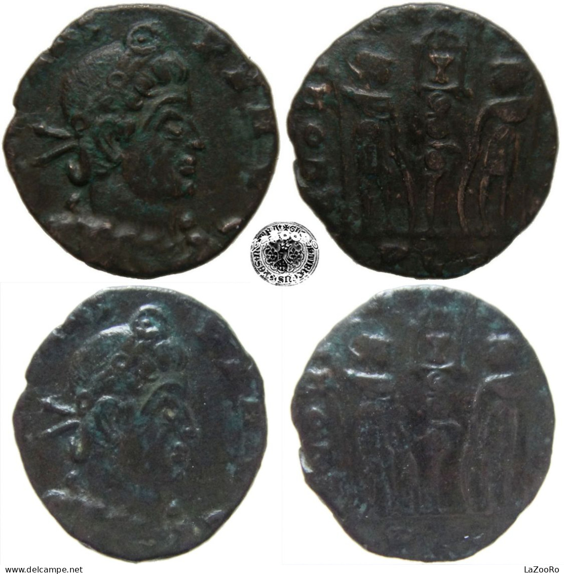 LaZooRo: Roman Empire - AE Follis - Centenionalis Of Constans (337 - 350 AD), GLORIA EXERCITVS - El Impero Christiano (307 / 363)