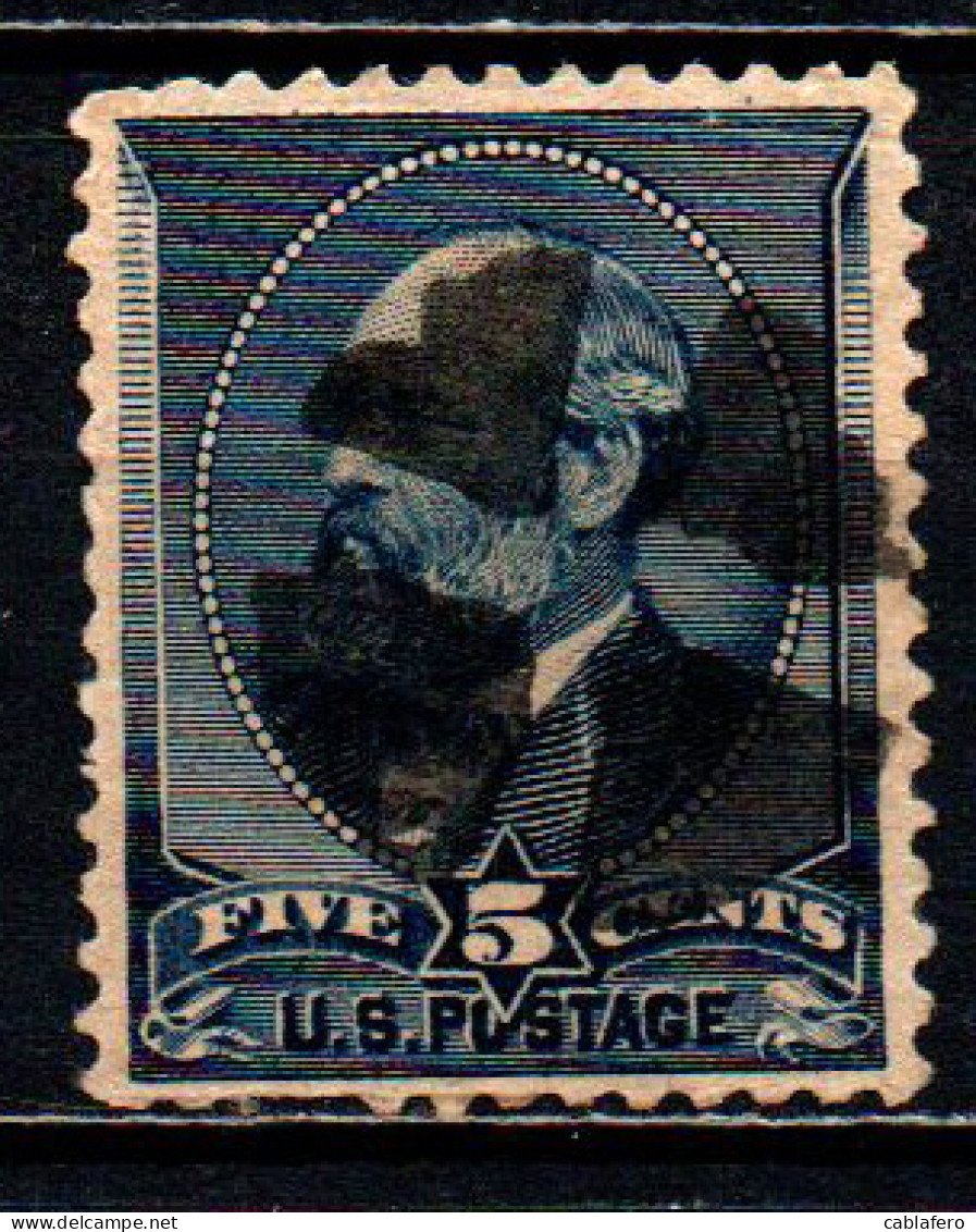 STATI UNITI - 1888 - J. GARFIELD - BLU - USATO - Used Stamps