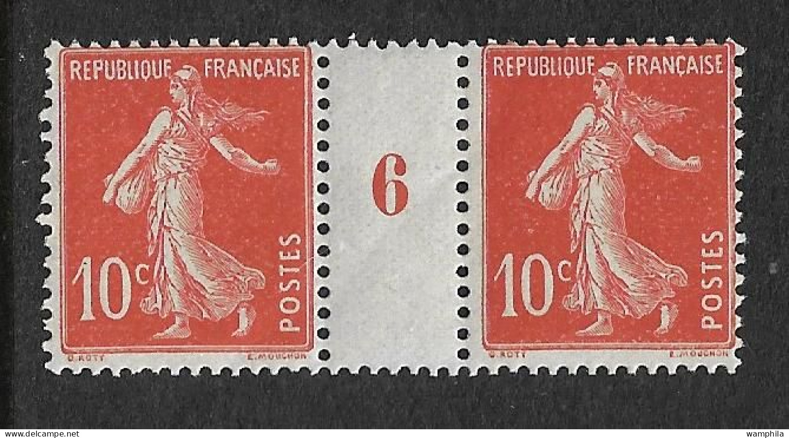 France N°138** 2 Paires, Millésime 6, Sur Papiers De Nuances Différentes Avec Variété Constante. - Unused Stamps