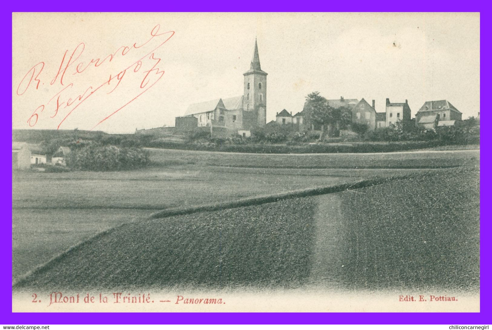 * MONT DE TRINITE - Panorama - Eglise - 2 - Edit. POTTIAU - 1906 - Doornik