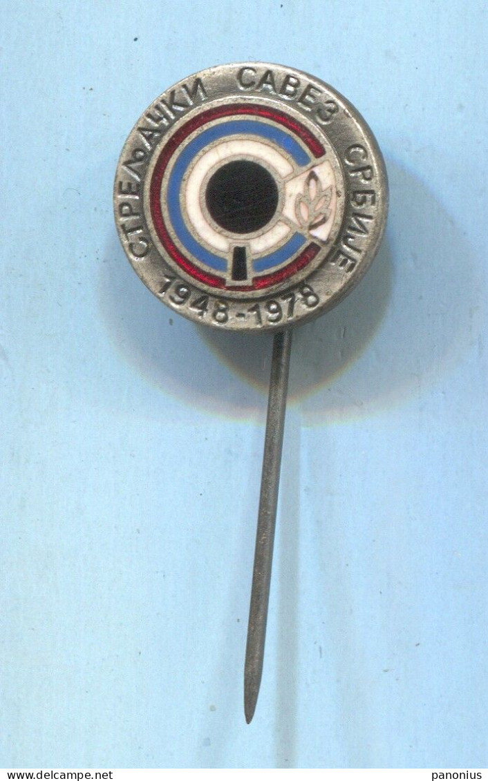 Archery Shooting - Serbia Federation Association, Vintage Pin Badge Abzeichen, Enamel - Bogenschiessen