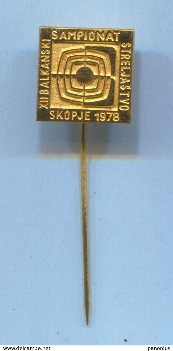 Archery Shooting - 12th Balkan Championship 1978. Skopje Yugoslavia, Vintage Pin Badge Abzeichen - Tiro Al Arco