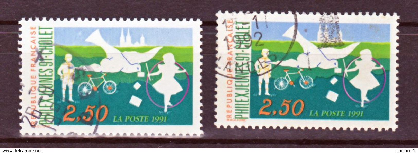 France  2690 Variété Barre Du Cadre Absente Et Normal Oblitéré Used - Usados