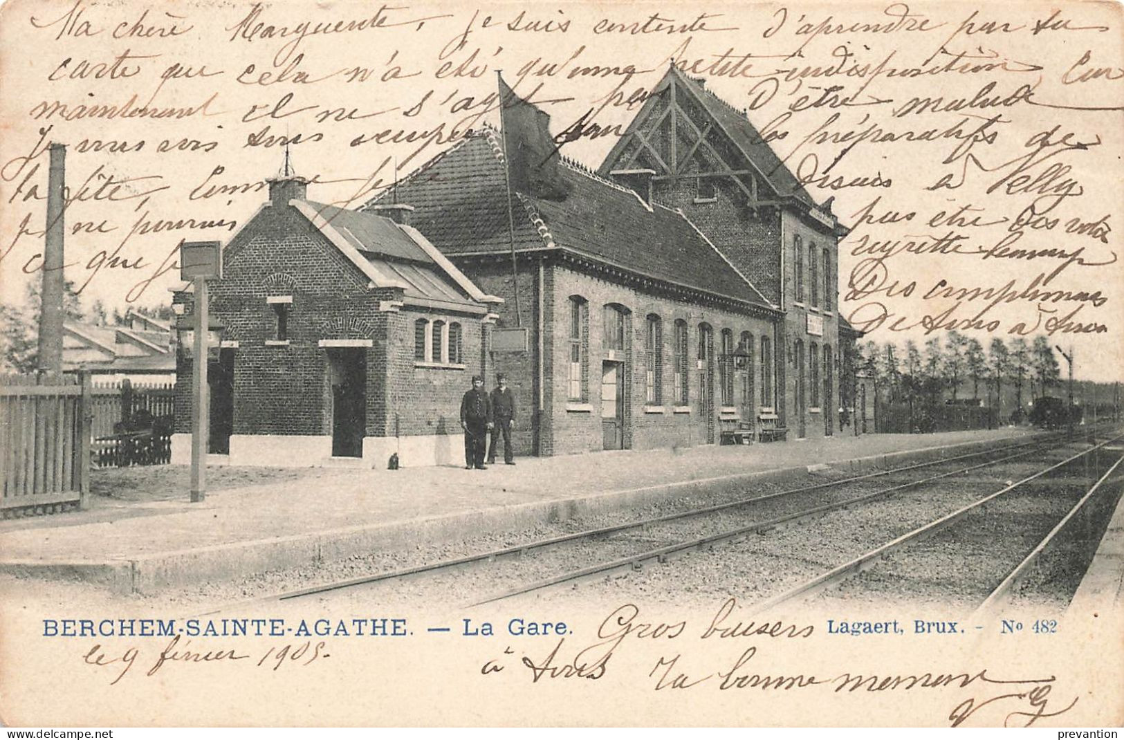 BERCHEM-SAINT-AGATHE - La Gare - Carte Circulé En 1903 - Berchem-Ste-Agathe - St-Agatha-Berchem