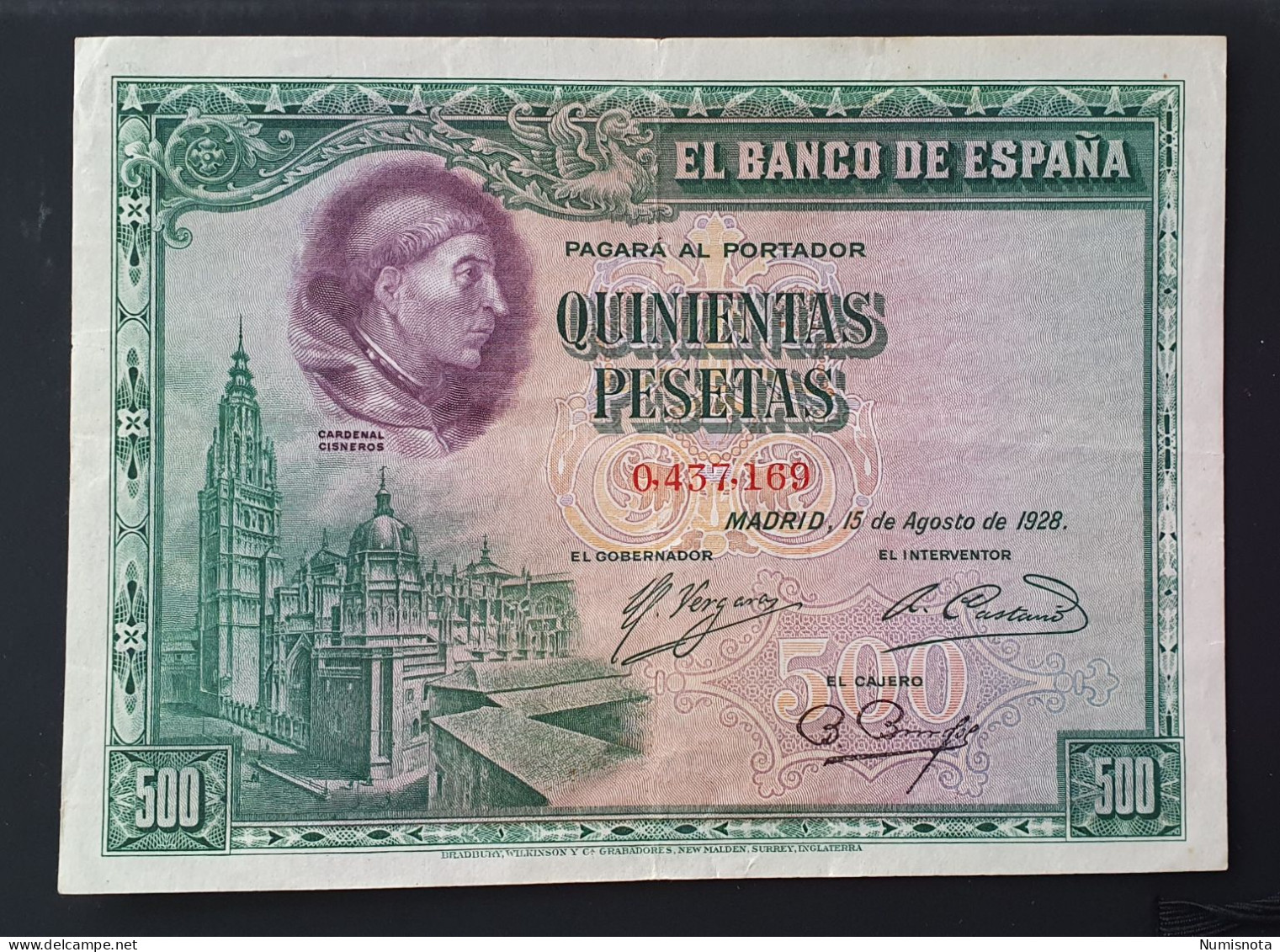 España Billete 500 Pesetas 1928 - 500 Pesetas