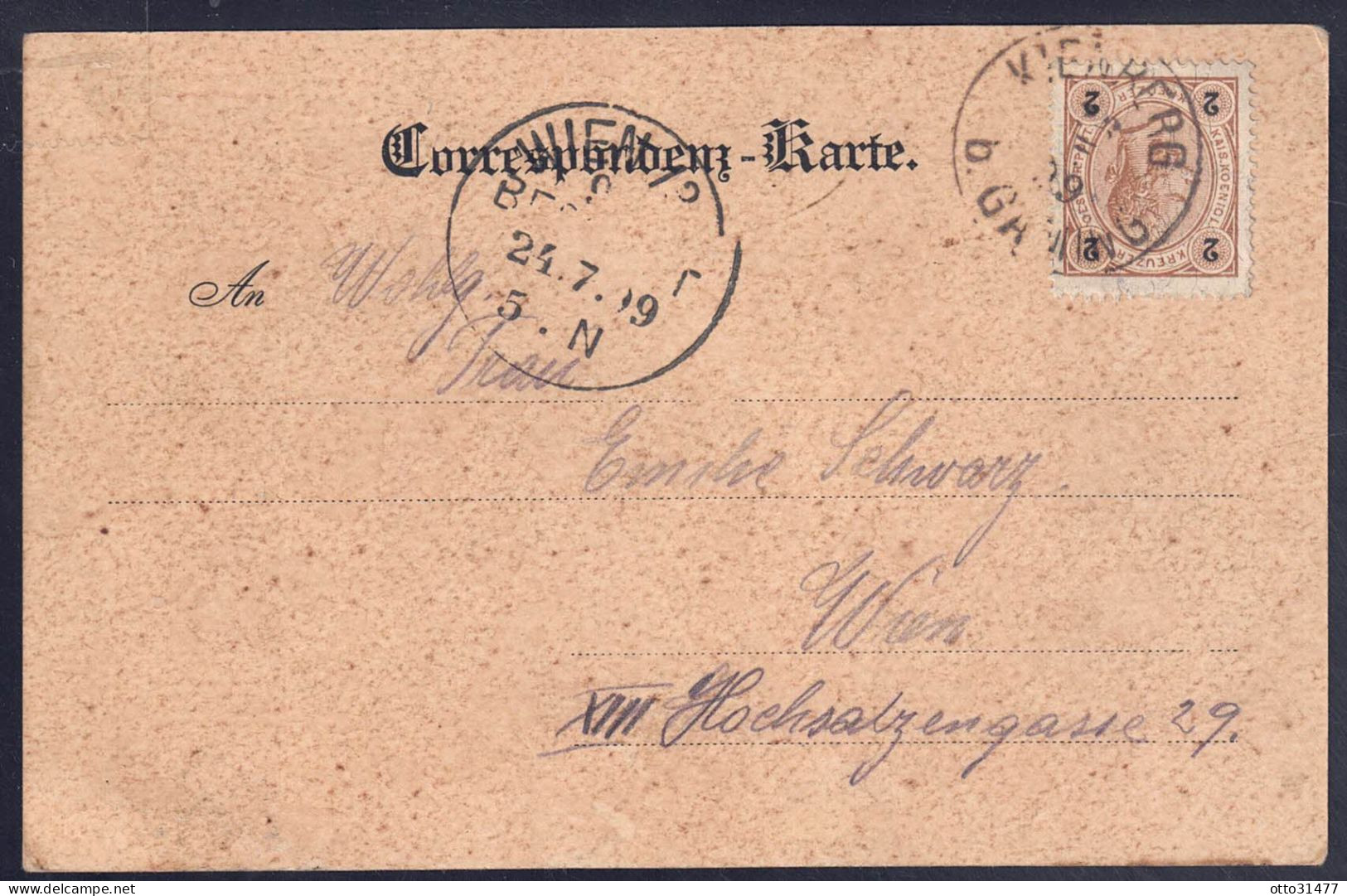 Österreich 1909 - Gruß Aus Gaming (Die Karthause) Nach Wien - Gaming