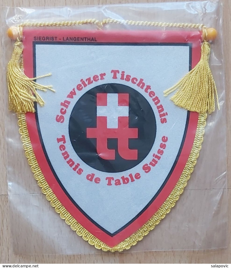 Schweizer Tischtennis Tennis De Table Suisse Switzerland Table Tennis Federation   PENNANT, SPORTS FLAG ZS 3/16 - Tennis De Table