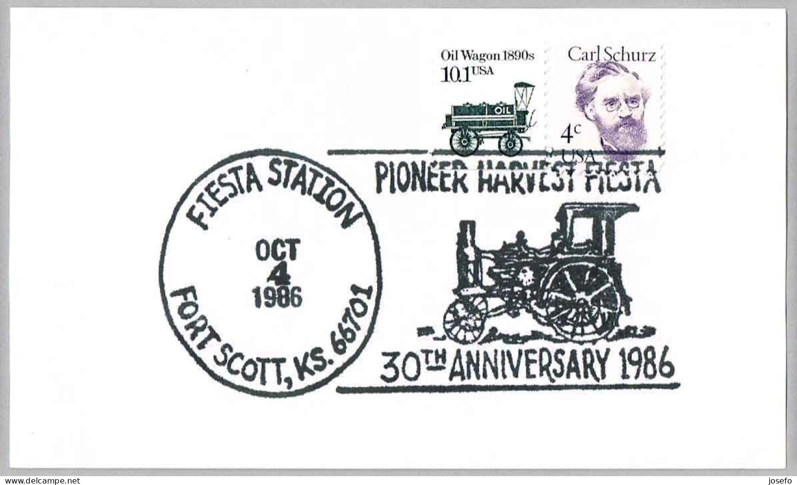 30th Anniv. Pioneer Harvest Fiesta - TRACTOR. Fort Scott KS 1986 - Agriculture