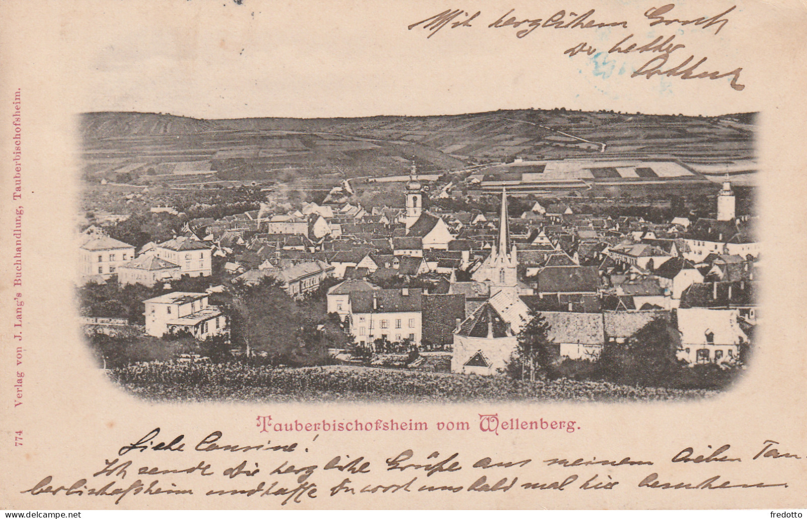 Tauberbischofsheim Vom Wellenberg.- 1900 - Tauberbischofsheim