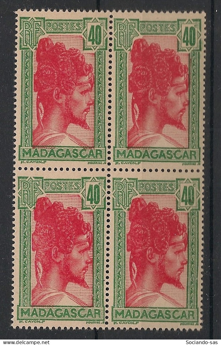 MADAGASCAR - 1930-38 - N°Yv. 170 - Sakalave 40c - Bloc De 4 - Neuf Luxe ** / MNH / Postfrisch - Neufs