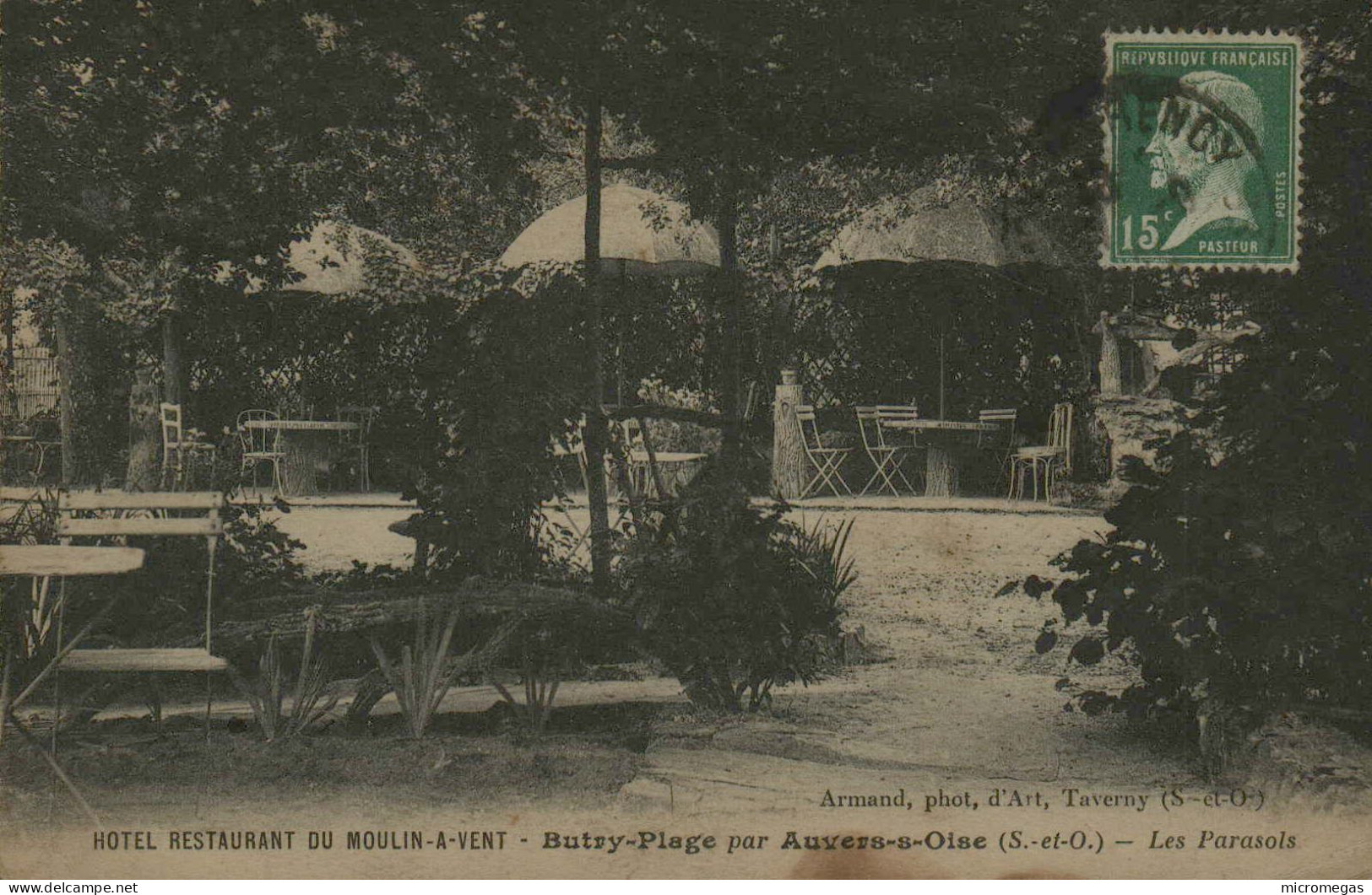 95 - BUTRY-PLAGE Par Auvers -s-Oise - Hôtel-Restaurant Du Moulin-à-Vent - Les Parasols - Butry