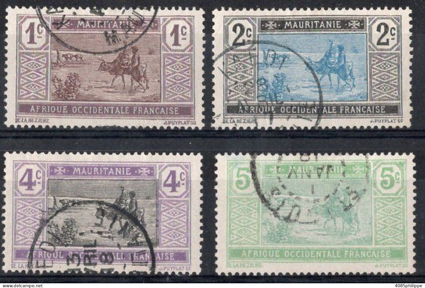 Mauritanie Timbres-poste N°17 à 20 Oblitérés TB Cote : 2€50 - Used Stamps