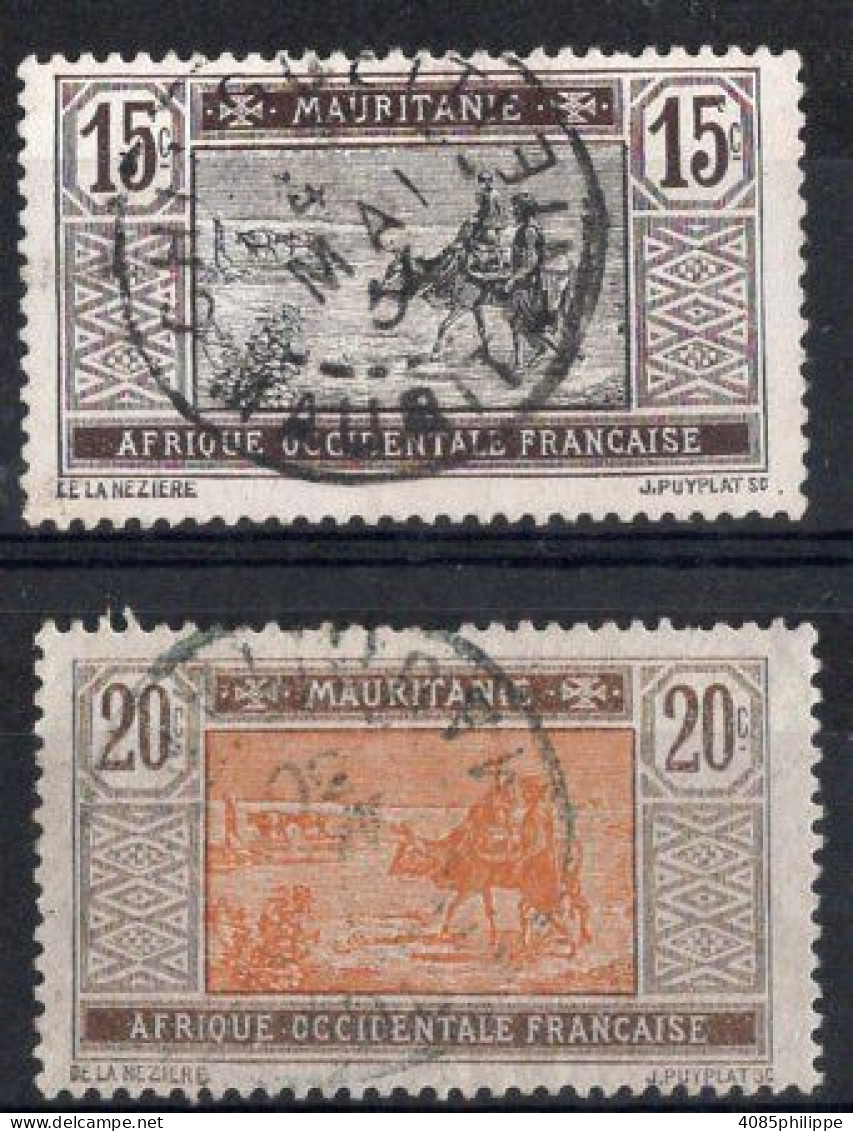 Mauritanie Timbres-poste N°22 & 23 Oblitérés TB Cote : 1€75 - Oblitérés