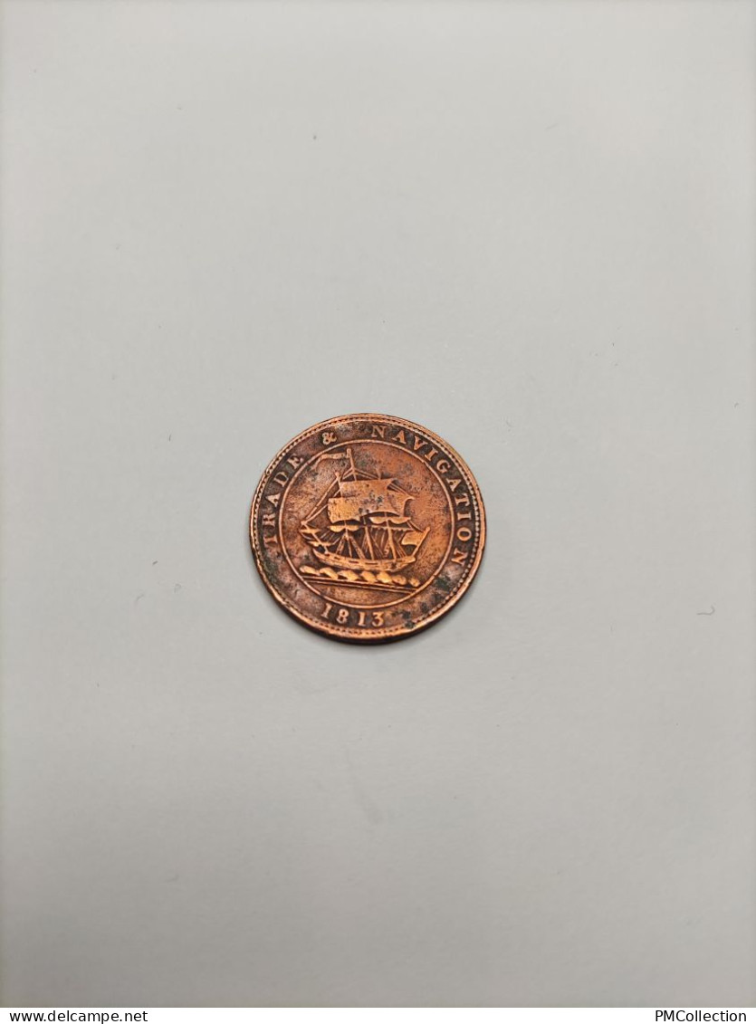 JETON HALF PENNY 1813 TRADE & NAVIGATION NOUVELLE ECOSSE ROYAUME UNI - Monétaires/De Nécessité