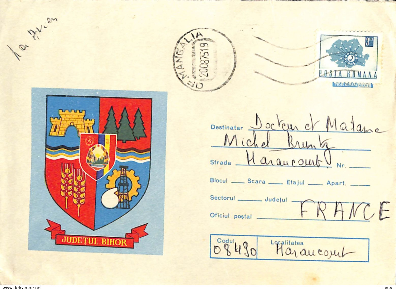 23-0257- 1975 Roumanie - Lettres & Documents
