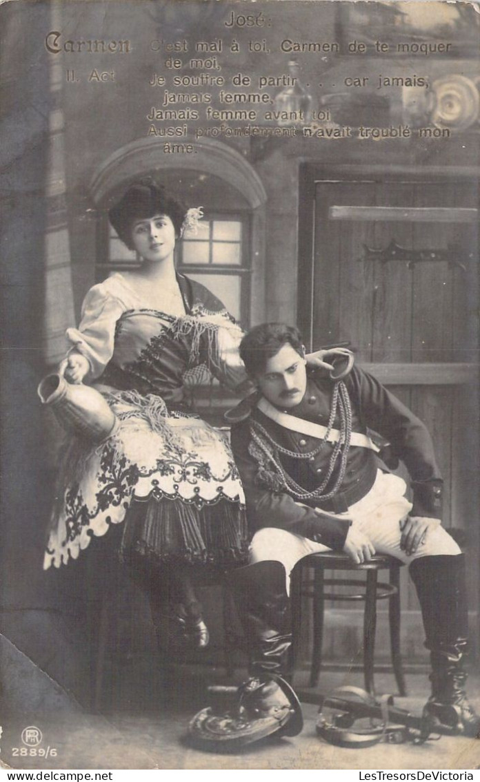 COUPLES - CARMEN - C'est Mal à Toi Carmen De Te Moquer - Carte Postale Ancienne - Paare