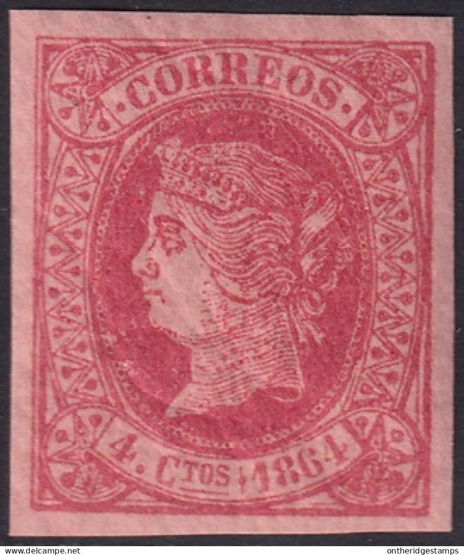 Spain 1864 Sc 62a Espana Ed 64a Yt 60 MNH** Cracked Gum Creases - Nuevos