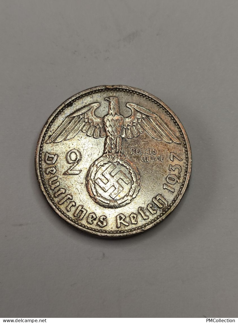 2 REICHSMARK 1937 A PAUL VON HINDENBURG ALLEMAGNE - 2 Reichsmark