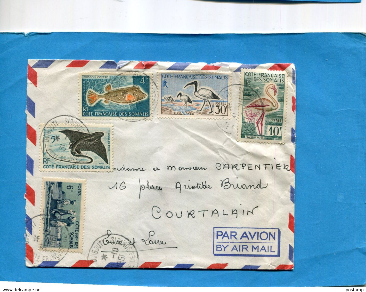 MARCOPHILIE-Lettre Pour France-cad 1961-5 Stamps N°292-96-97 Flamant+301ibis Saré - Briefe U. Dokumente