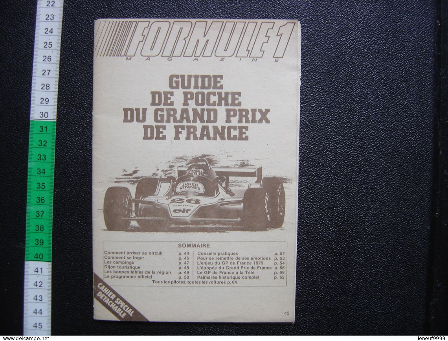 1979 Formule 1 Guide De Poche Du Grand Prix De France A Dijon Prenois - Voitures