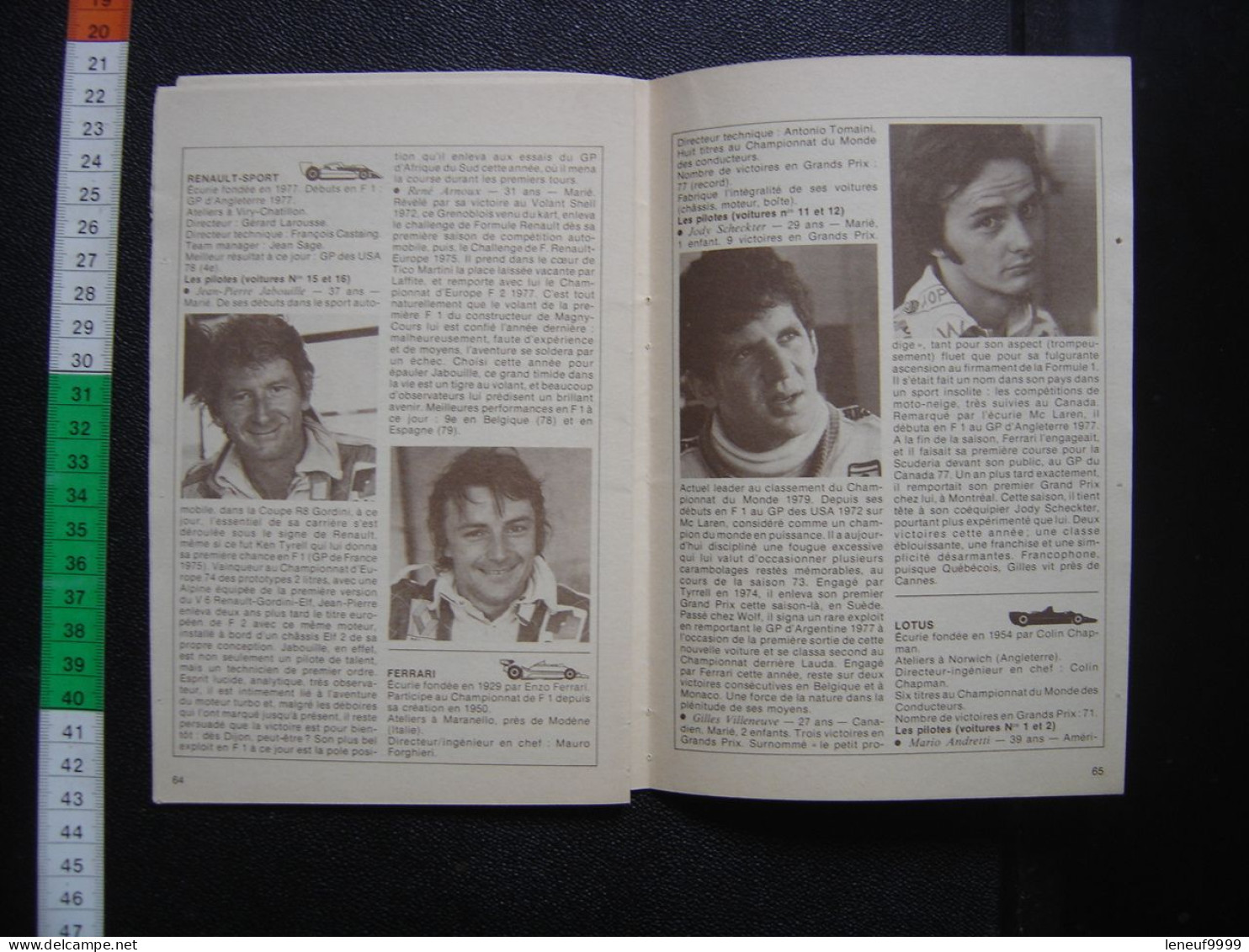 1979 Formule 1 Guide De Poche Du Grand Prix De France A Dijon Prenois - Voitures