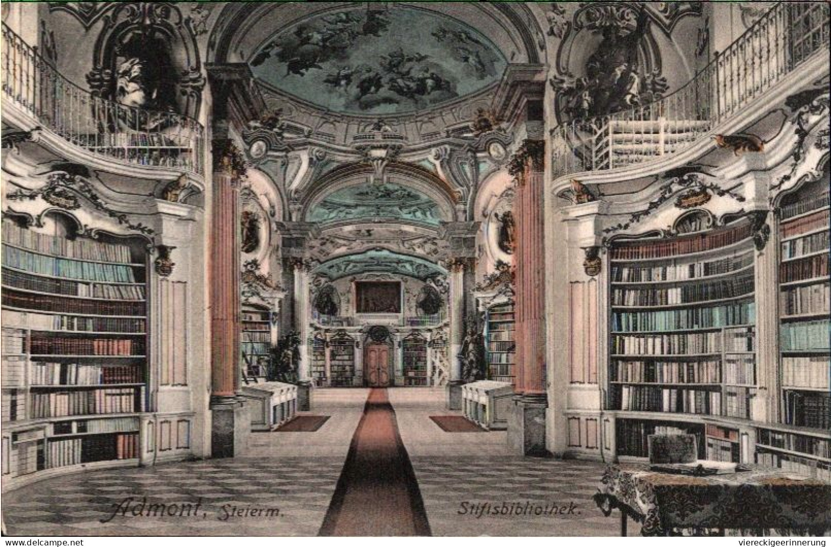 ! Alte Ansichtskarte Admont Steiermark, Stifts Bibliothek, Books, Bücher - Admont