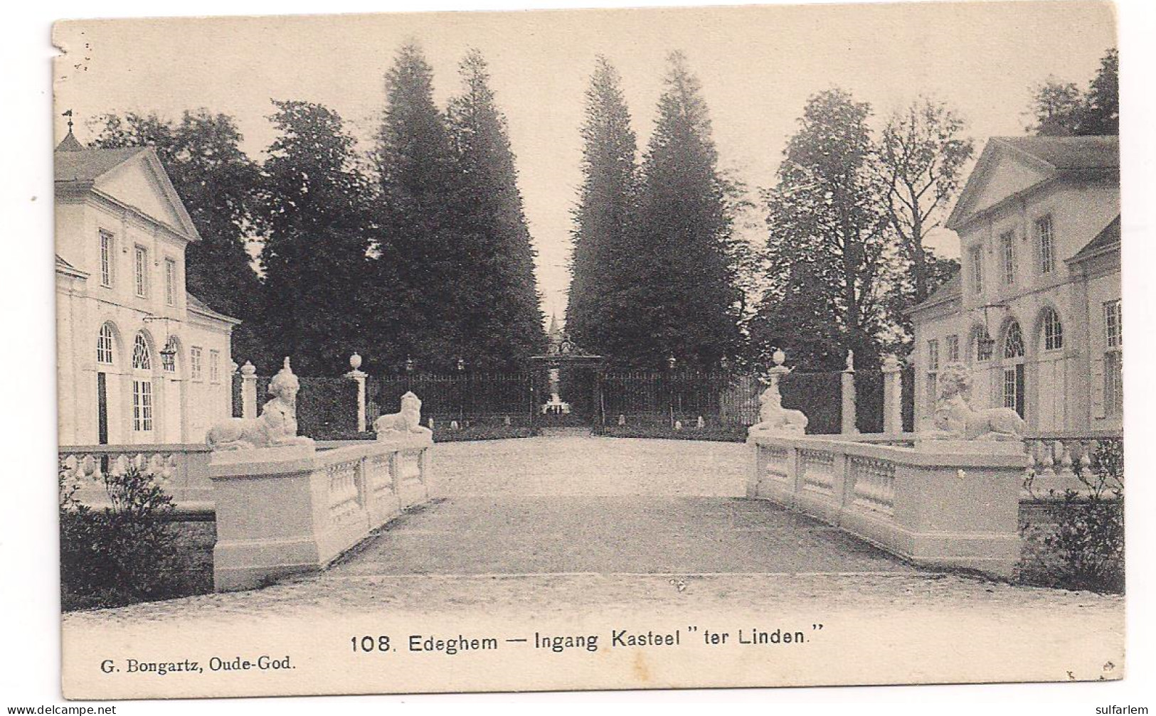 Carte Postale. EDEGEM. Ingang Kasteel "Ter Linden" - Edegem