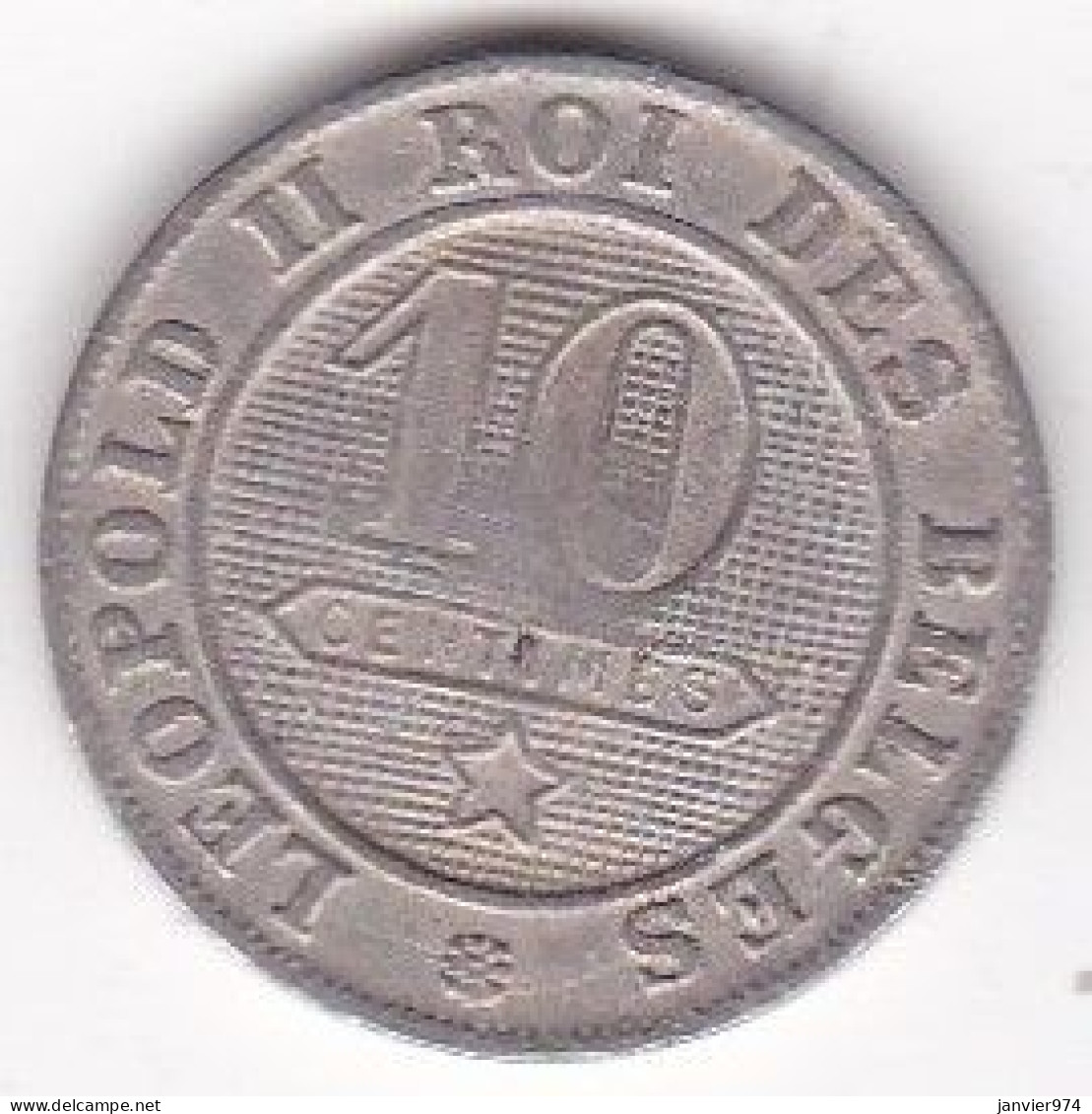 Belgique 10 Centimes 1894, Légende Française,  Leopold II , Cupronickel, KM# 42 - 10 Cents