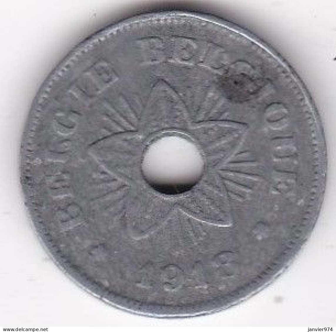 Belgique 50 Centimes 1918,  Albert Ier – Occupation, En Zinc , KM# 83 - Deutsche Besatzung 1915-1918