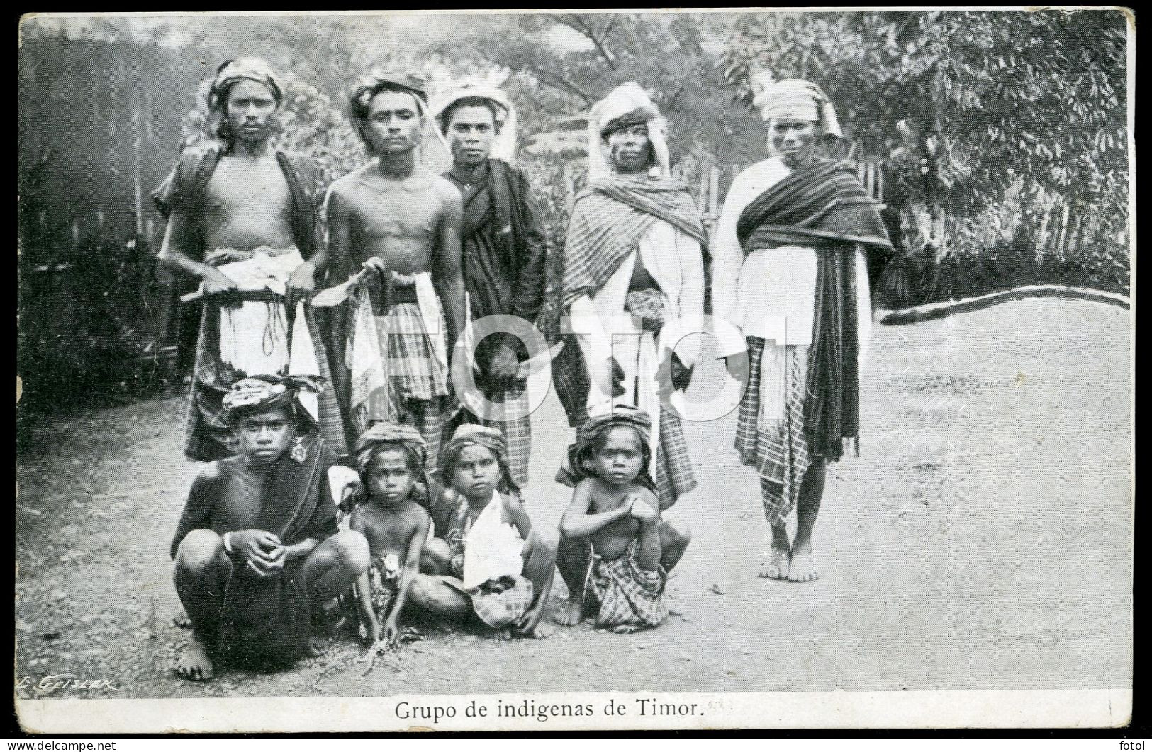 OLD  POSTCARD GRUPO INDIGENAS TIMOR LESTE ASIA POSTAL CARTE POSTALE - Timor Oriental
