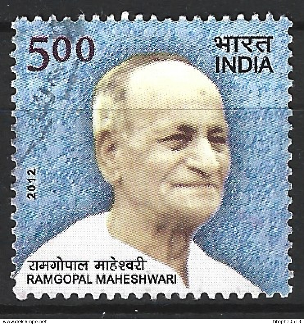 INDE. Timbre Oblitéré De 2012. Ramgopal Maheswari. - Used Stamps