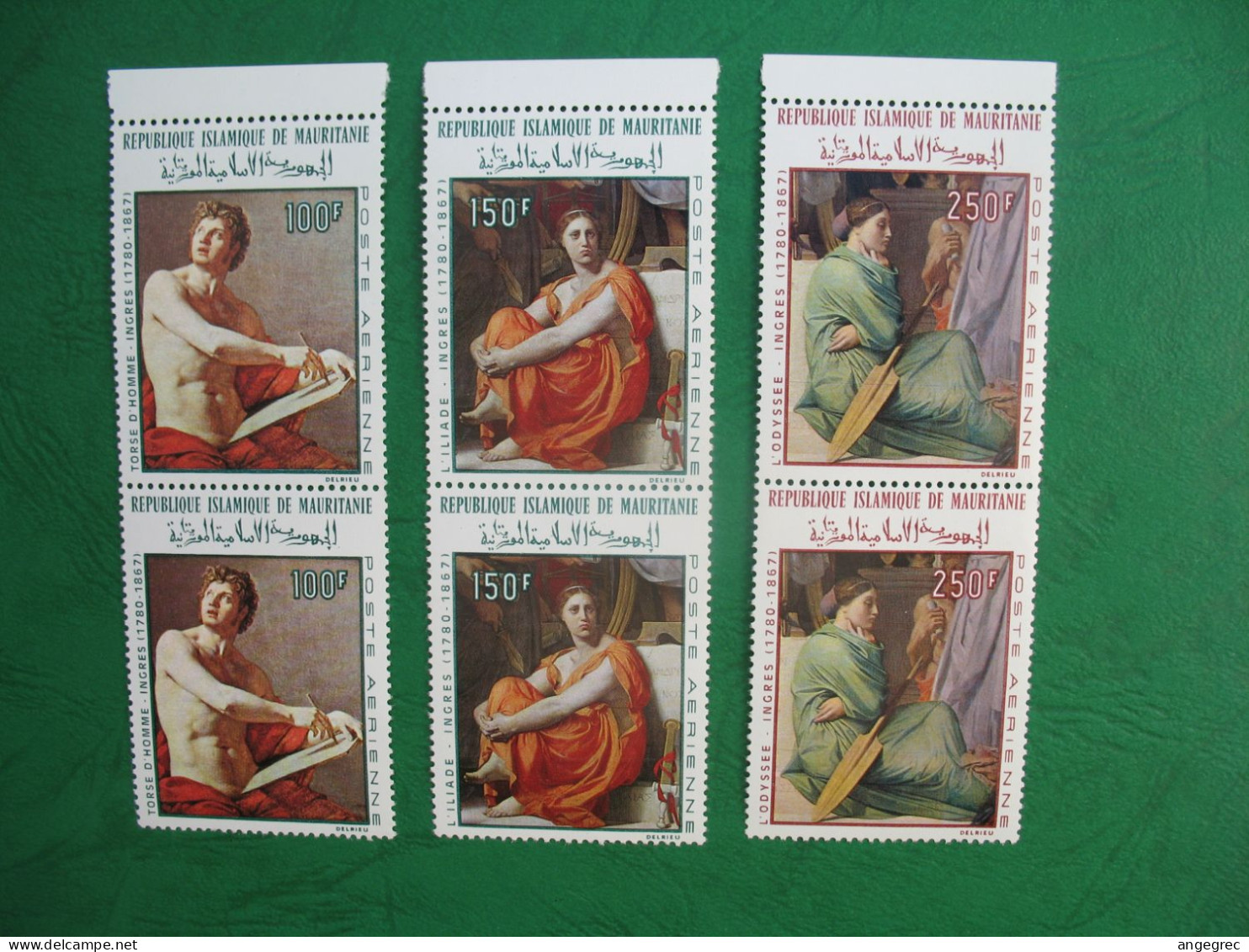 1968 Mauritanie  Bloc De 2  N° 78 à 80    Tableaux De Dominique Ingres - Mauritanie (1960-...)