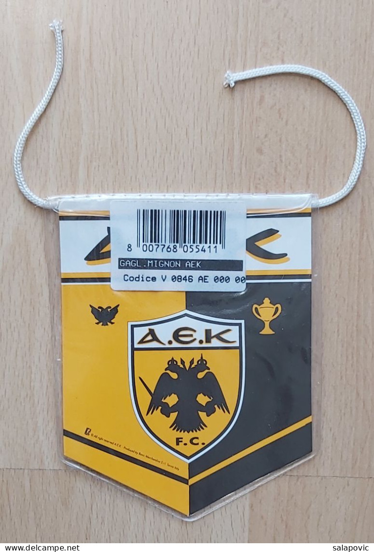 FC AEK Athens - Greece Football Club SOCCER, FUTBOL, CALCIO PENNANT, SPORTS FLAG ZS 3/17 - Abbigliamento, Souvenirs & Varie