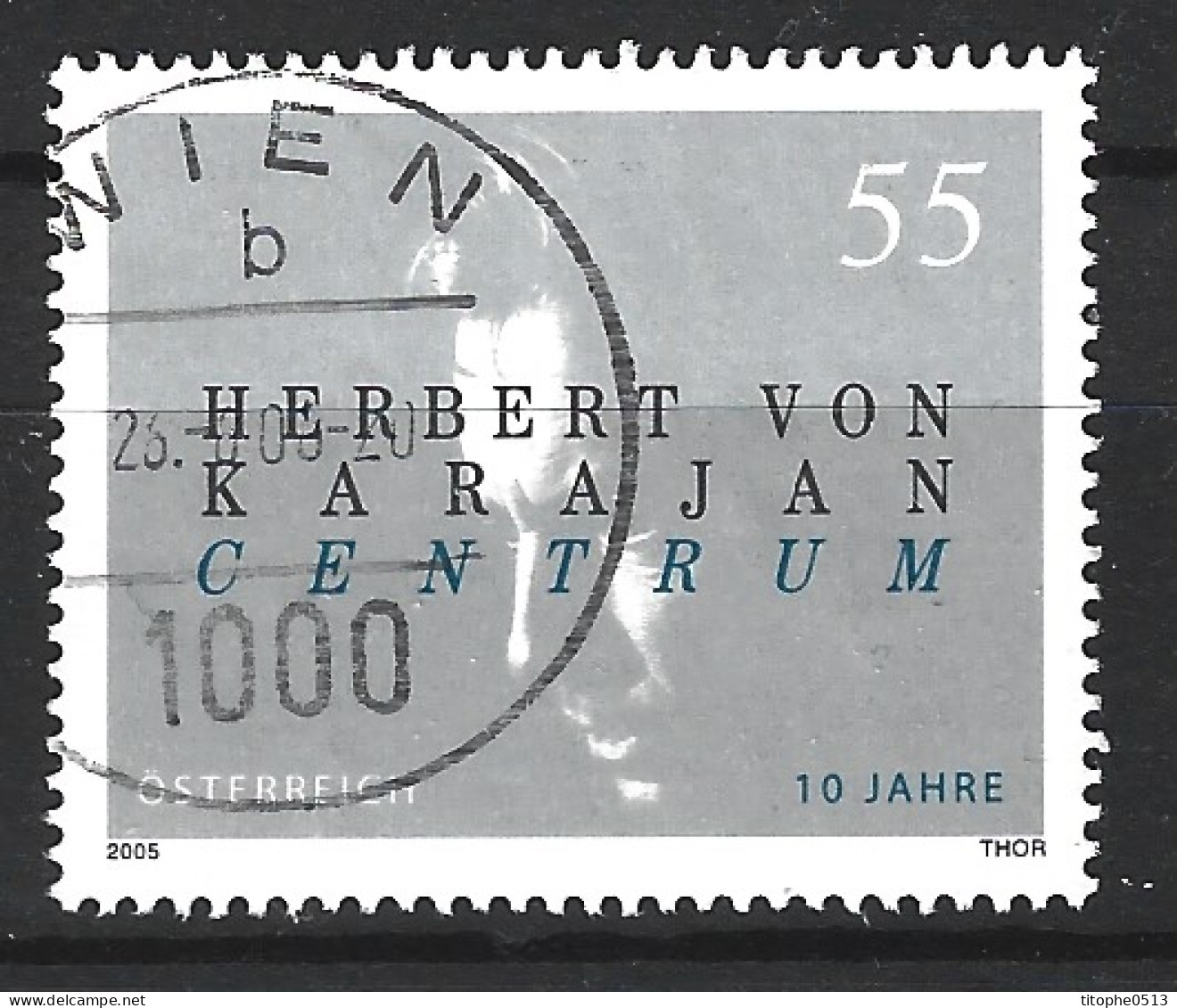 AUTRICHE. Timbre Oblitéré De 2005. Chef D'orchestre Karajan. - Forschungsprogramme