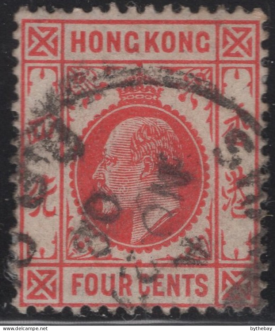 Hong Kong 1904-11 Used Sc 90 4c Edward VII Shanghai B.P.O. Cancel - Usados