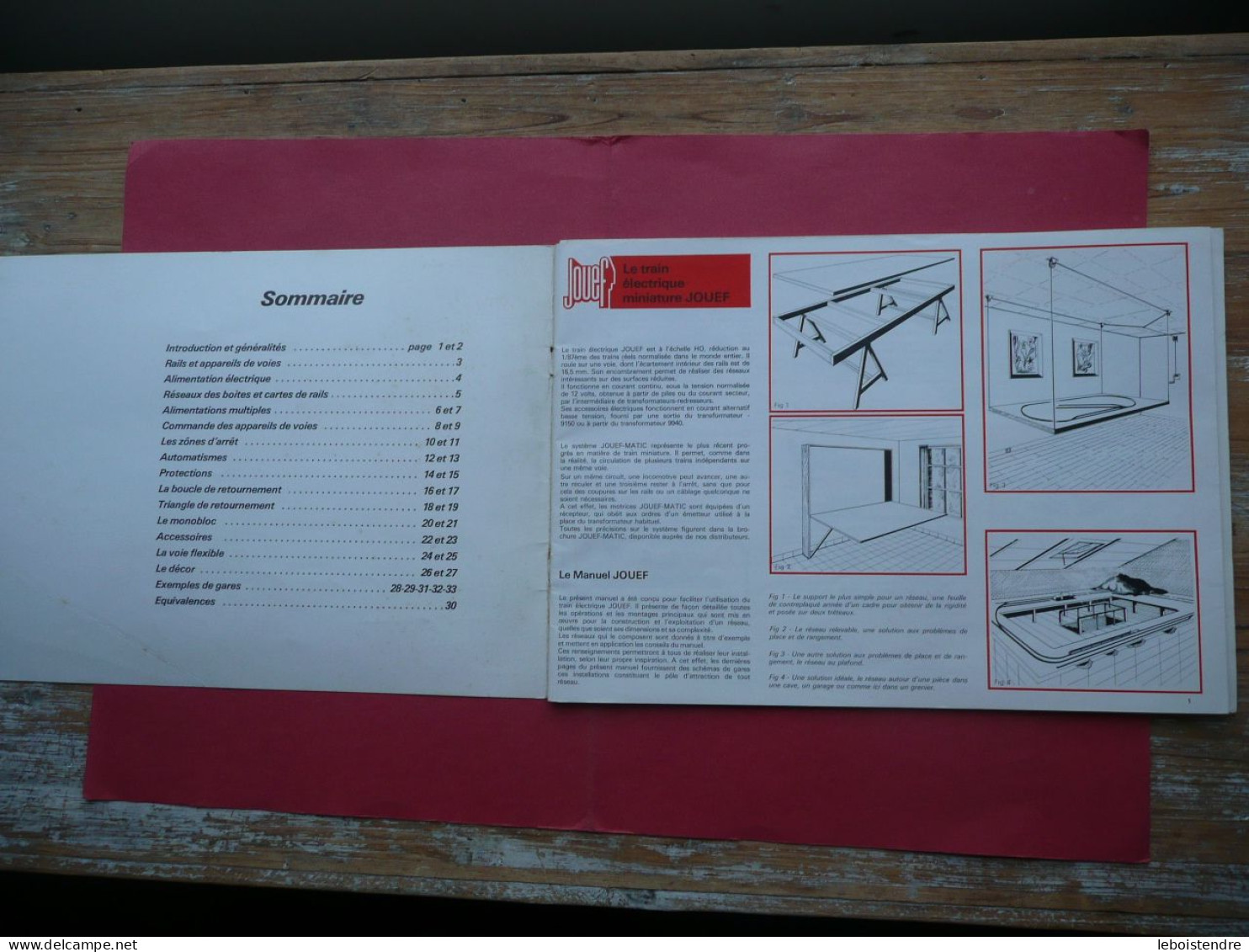 CATALOGUE JOUEF PLANS DE RESEAUX MANUEL PRATIQUE ECHELLE HO NON DATE TRAINS MINIATURES - Francés