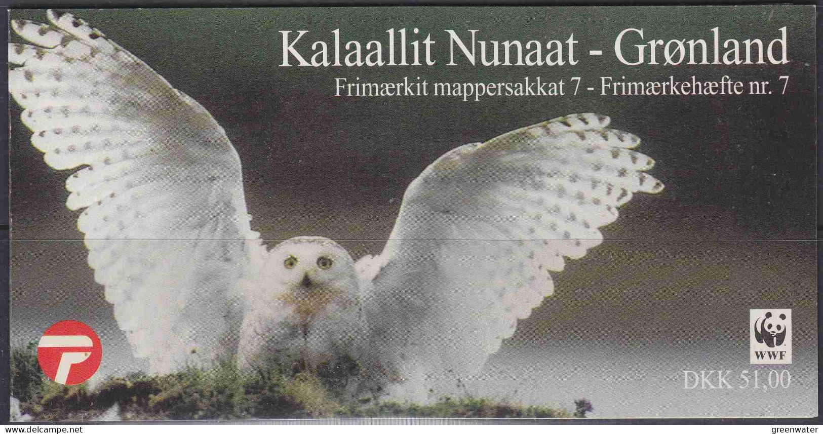 Greenland 1999 Owls / WWF Booklet ** Mnh (58512) Rock Bottom - Markenheftchen