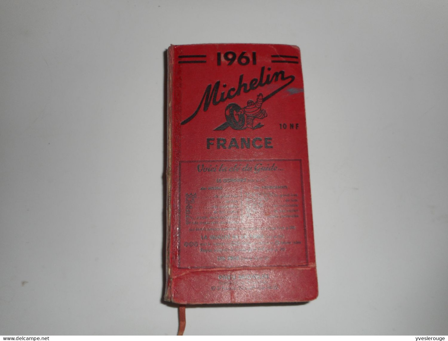 GUIDE ROUGE MICHELIN 1961 FRANCE - Michelin (guide)