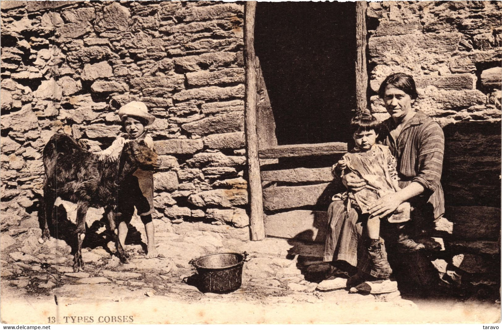 CORSE - TYPES CORSES - BERGERE ET ENFANTS - Autres & Non Classés