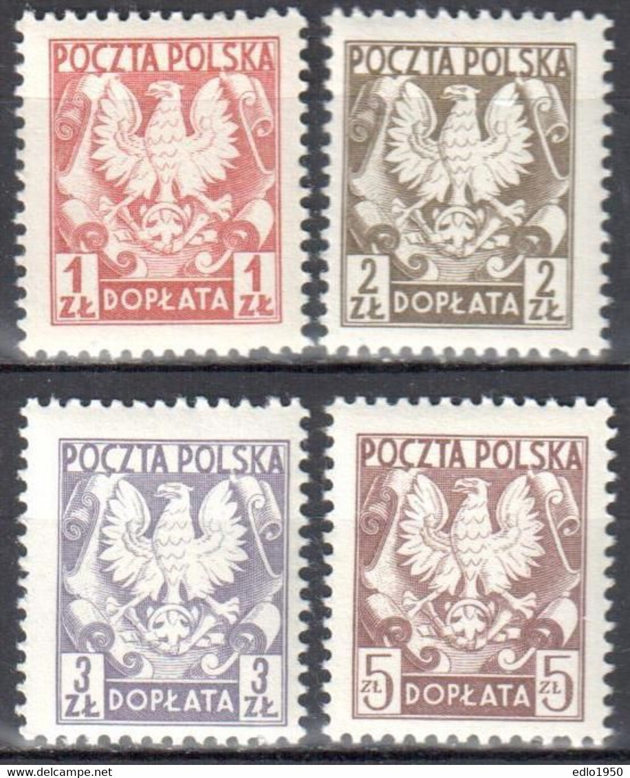 Poland 1980 - Postage Due - Mi.165-68 - MNH(**) - Postage Due