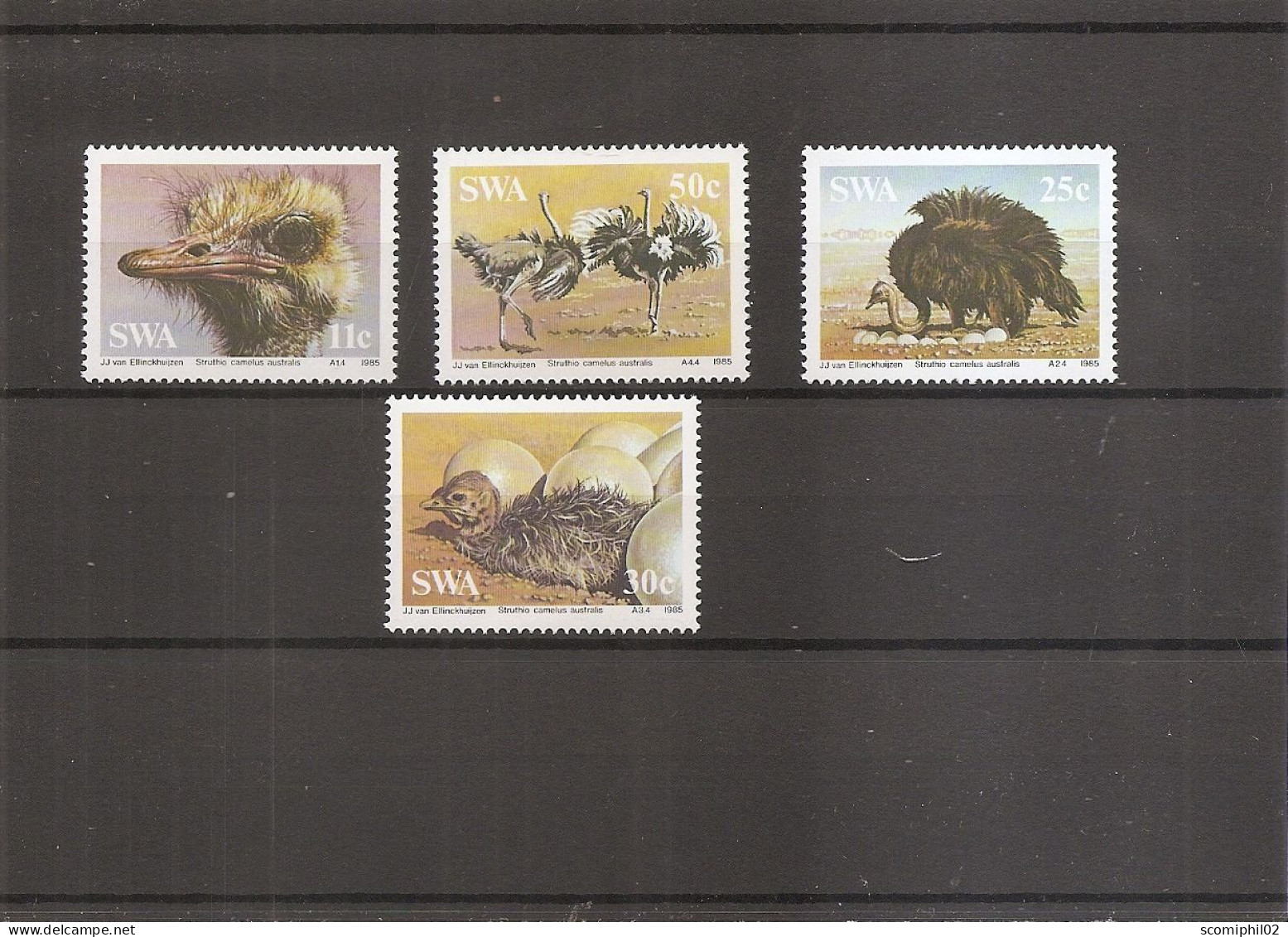 Autruches ( 523/526 XXX -MNH - Du Sud-Ouest Africain ) - Struzzi