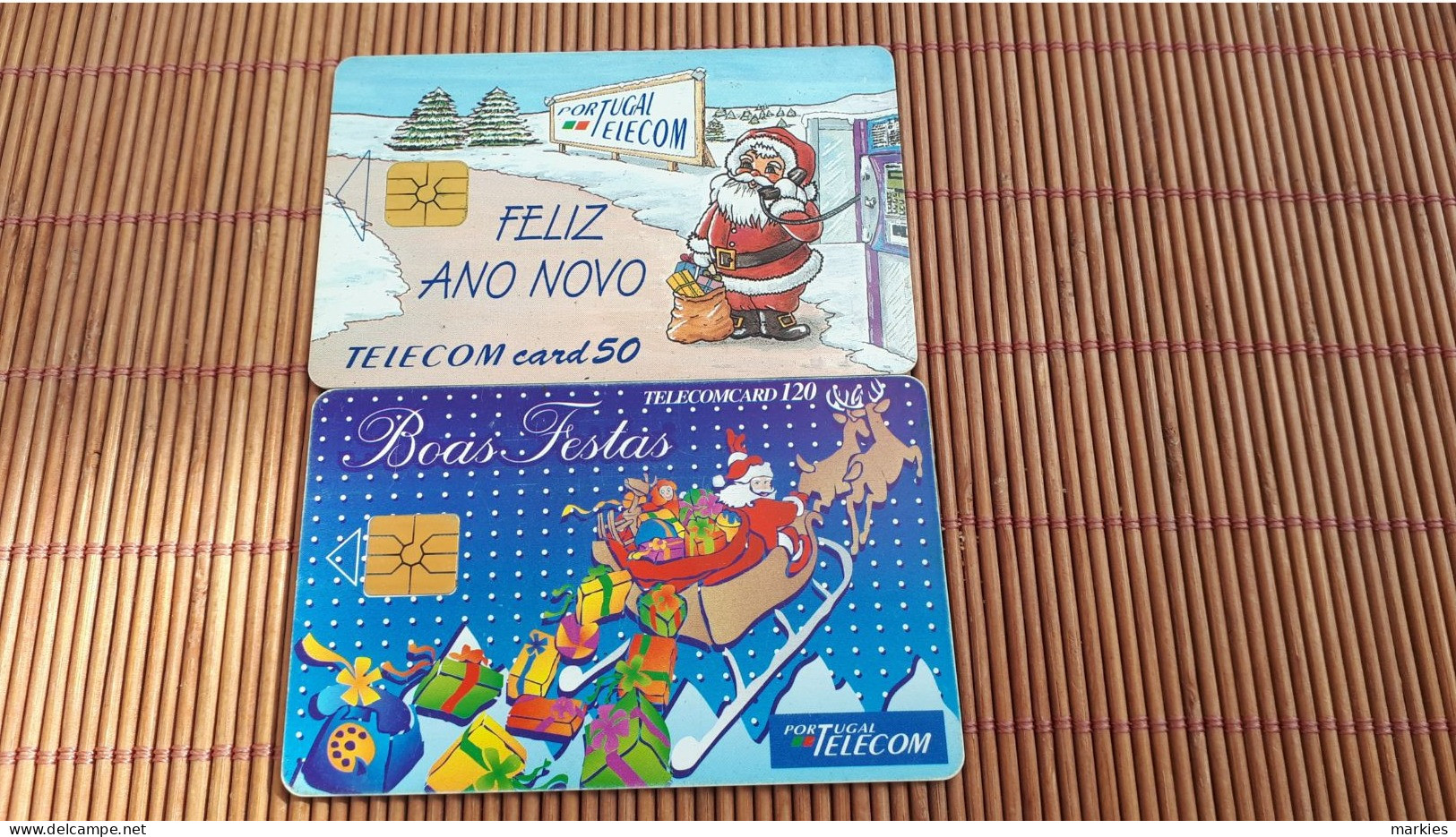 2 Phonecards Christmas  Used Rare - Noel